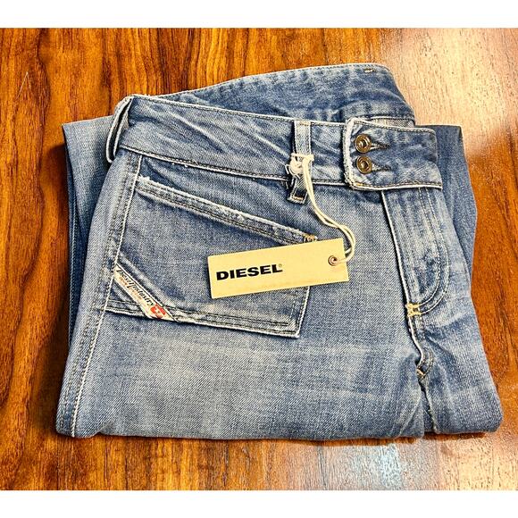 Diesel Jeans Women 30 Long Blue Cherock Slim Bootcut Flare Medium Wash NWT - Picture 3 of 4